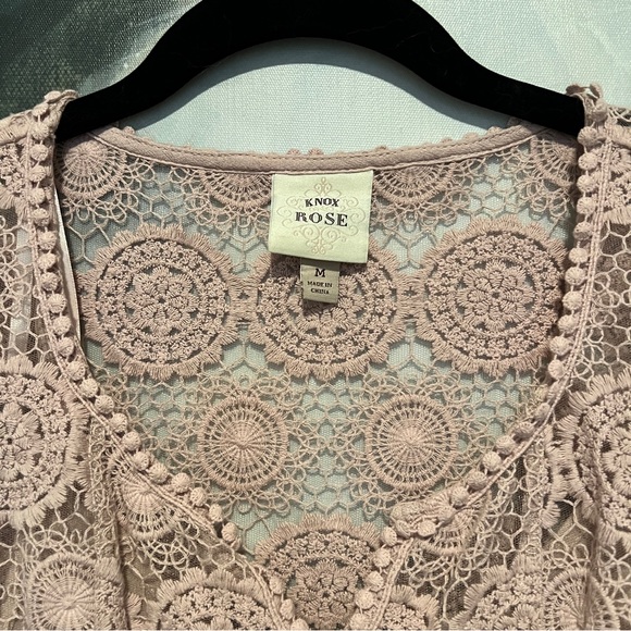 Knox rose lace pink short sleeve shirt M - Picture 6 of 6